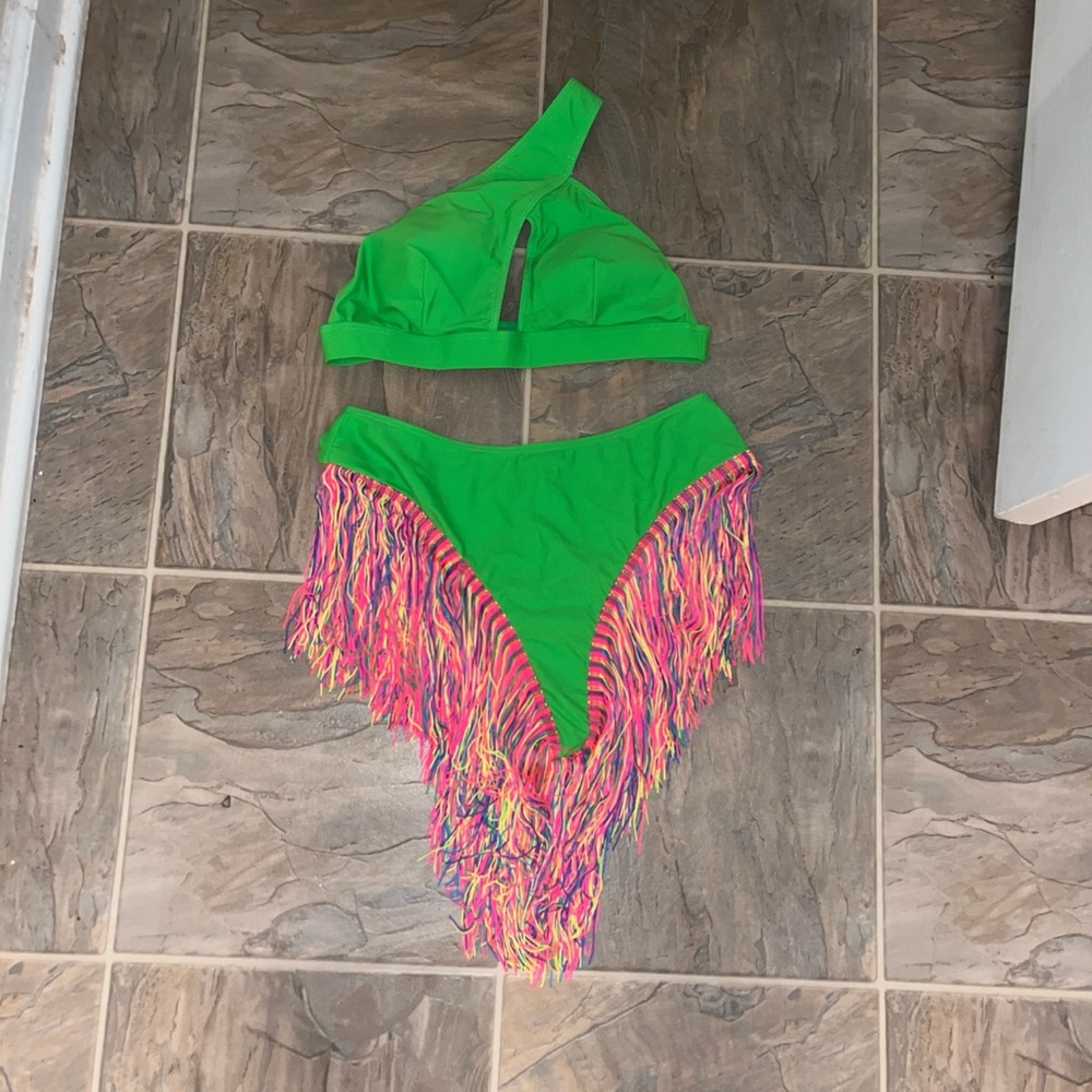 Green swimsuit